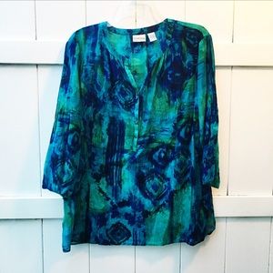 Silk Blend Dress Blouse